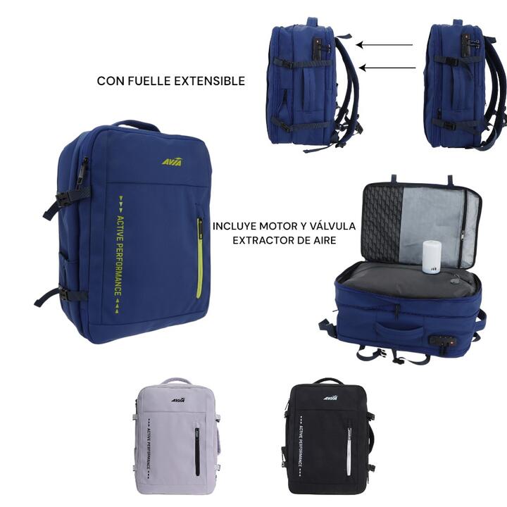 MOCHILA  CARRY ON AL VACIO 18" POLIÉSTER AVIA